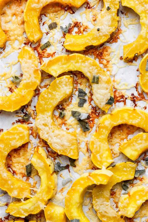 Roasted Delicata Squash + Parmesan - The Wooden Skillet