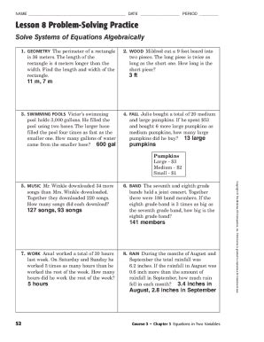 Lesson 8 Problem Solving Practice - Fill and Sign Printable Template Online