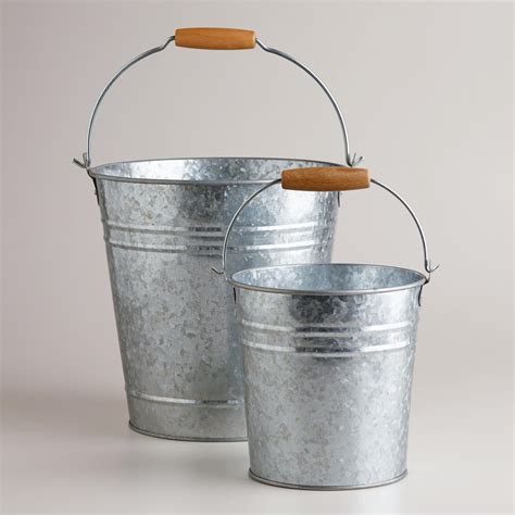 Metal Pail With Wooden Handle at Ronald Stinson blog
