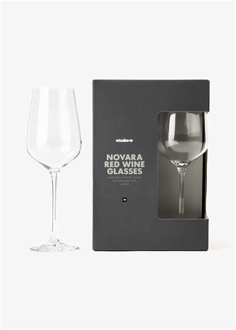 Novara Lead Free Red Wine Glasses 4 Pack | Woolworths.co.za