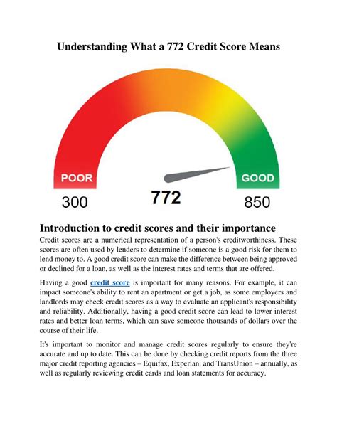 772 Credit Score