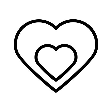 Heart Icon Vector design element. Love symbol, sign.outline style ...