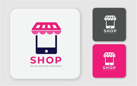 Online Shop Logo Design. Illustration Vector Graphic Of Mobile And Supermarket Logo Design ...