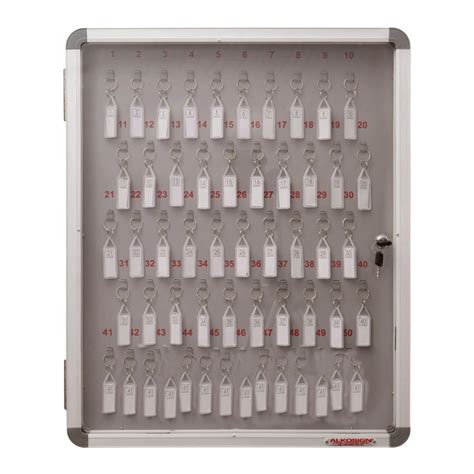 ALKOSIGN Key Cabinet for 50 Key-Chains with Steel Back and Inbuilt ...