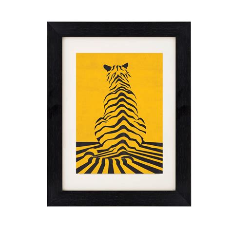Chumbak Tiger Yellow Miniature Wall Art : Amazon.in: Home & Kitchen