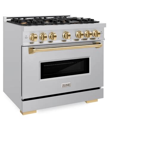 Autograph Edition 36" Classic Gas Range with Gold Accents (CGRZ-36-G) – ZLINE Kitchen and Bath