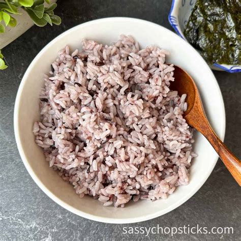 Korean Purple Rice Recipe (Easy Rice Cooker Version) - Sassy Chopsticks
