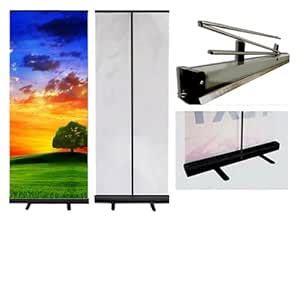 2.5x6 feet rollup banner stand with out flex banner with premium Metal ...