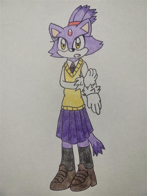 Sonic High School AU: Blaze by CherryBlossom220 on DeviantArt