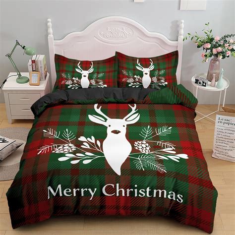 3D Duvet Cover Gift Bedclothes Christmas Deer Comforter Cover Quilt ...