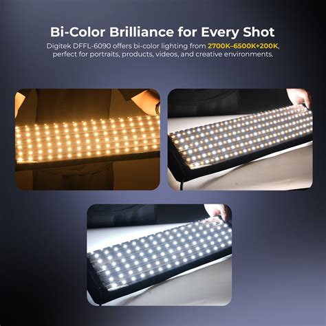 Digitek®(DFFL 6090) 200W Bi-Color Flexible Fabric LED Video Light with