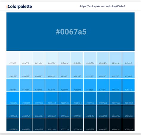 Medium Persian Blue Color | 0067a5 | Color conversion CMYK | Hsl | Rgb ...