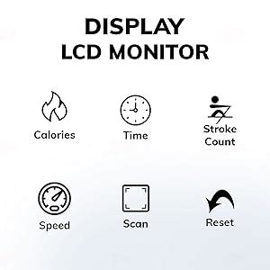 PowerMax Fitness RWC-2000 Water Rowing Machine with Digital Display for ...