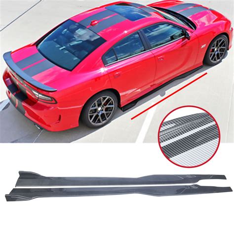 Buy NINTE Side Skirts Rocker Panel for 2015-2022 Dodge Charger SRT ABS ...