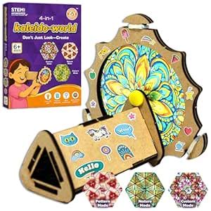 Buy ButterflyEduFields STEM DIY Kaleidoscope Toy for Kids 6 7 8 9 10 ...