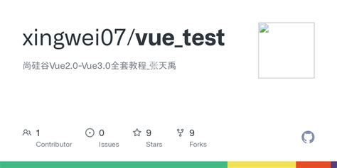 GitHub - xingwei07/vue_test: 尚硅谷Vue2.0-Vue3.0全套教程_张天禹