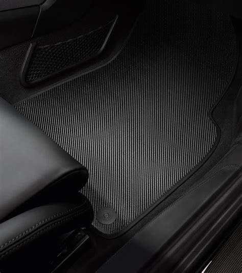 Porsche Carbon Floor Mats with Leather Edging for 718/Boxster/Cayman ...