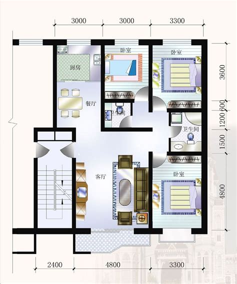 108平方米小区2户不对称型住宅设计cad图纸_住宅小区_土木在线