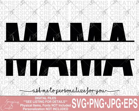 Buy Mom Svg Mom Split Svg Mama Svg Mama Split Monogram Svg Online in ...