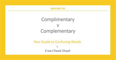 Image result for Complementary vs Complimentary