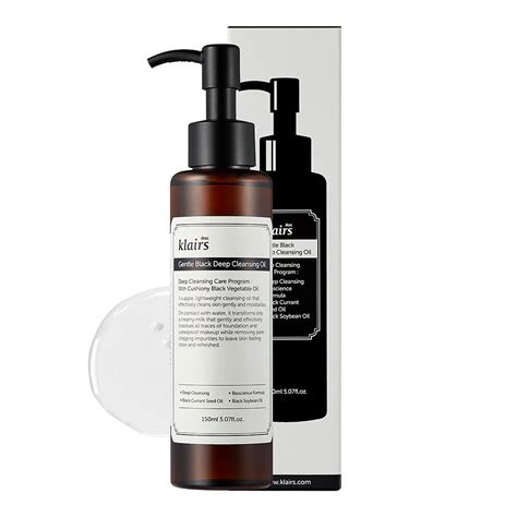DearKlairs Gentle Black Deep Cleansing Oil, Make Up Cleansing Oil ...