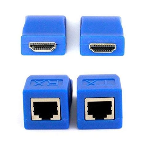 HDMI to RJ45 Network HDMI Repeater, 2 PCS HDMI Extender Transmitter and ...