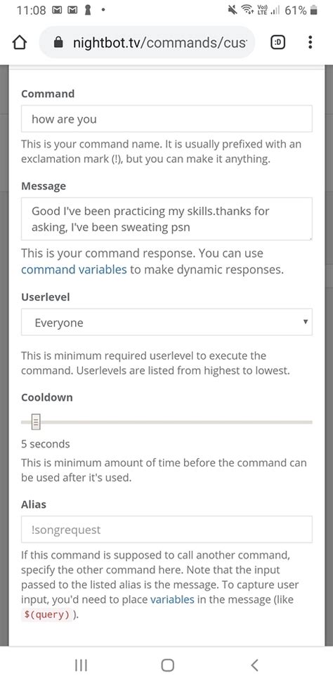 Image result for Nightbot Commands List