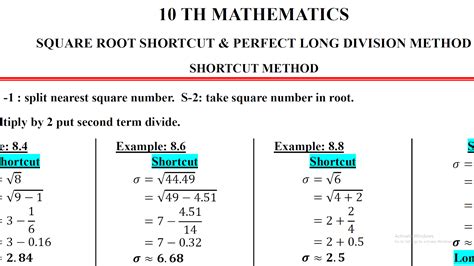 10th Maths Square Root Shortcut Method English Medium 2024 - 25 | Kalvi ...