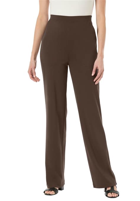 Woman Within Plus Size Wide-Leg Ponte Knit Pant - Walmart.com