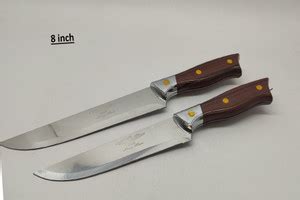 YOOSHA 2 Pc Stainless Steel Knife Set Long Bao ( 8 Inch ) pack of 2 ...