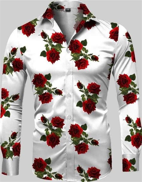 Kavya Fashion Men Floral Print Casual Red Shirt - Buy Kavya Fashion Men ...