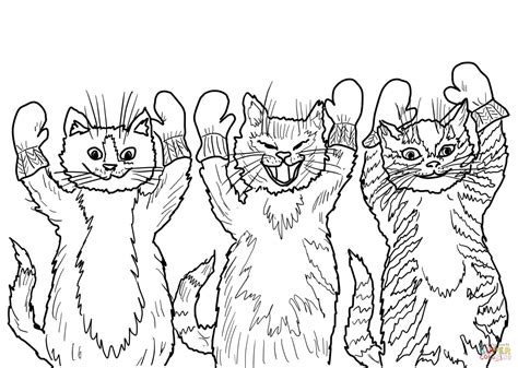 three little kittens coloring page #751588