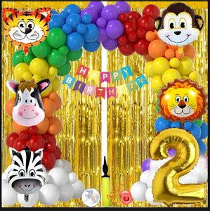 Flipkart.com | groovy dudz Solid Jungle Theme 2nd Birthday Decoration ...