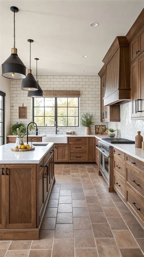 15 Eye-Catching Brown Tiles Kitchen Ideas for Bold Interiors