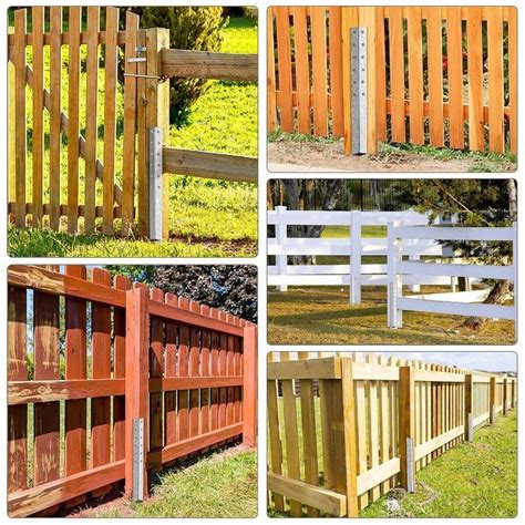 Pack Of 4 Fence Post Repair - 2024 New Upgraded Fence Post Anchor ...