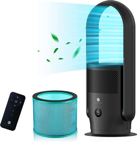 ULTTY Bladeless Tower Fan and Air Purifier in one, 90° Oscillating ...