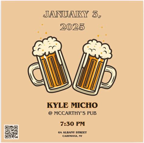 Kyle Micho @ McCarthys Irish Pub, McCarthy's Irish Pub, Cazenovia, 3 ...