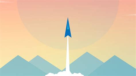 Download wallpaper 1920x1080 rocket, mountains, sun, vector, art full ...
