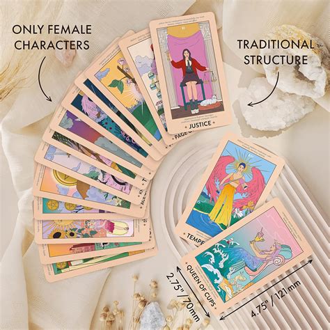 Buy Wyspell Feminine Tarot Card Deck - Tarot Cards with Meanings on ...