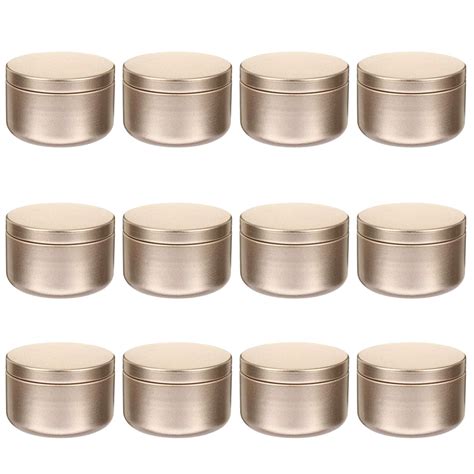HEALLILY 12PCS Candle Tins Metal Round Tins Candle Container Empty ...