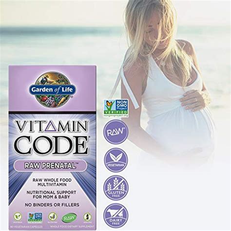 Garden of Life Prenatal Vitamins For Hair Growth, Mom and Baby Health ...