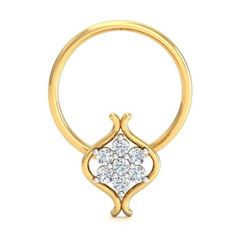 Stylori 18k Yellow Gold Diamond Nose Ring : Amazon.in: Fashion