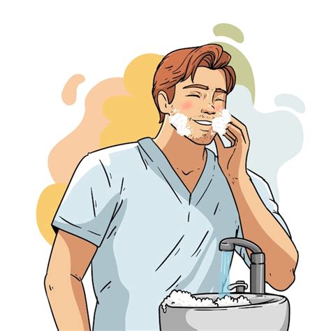 Image result for Washing Face Picture Man Cartoon