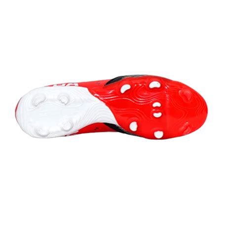 Sega Classic Leather Football Shoes (Black/Red) – Jalandhar Style