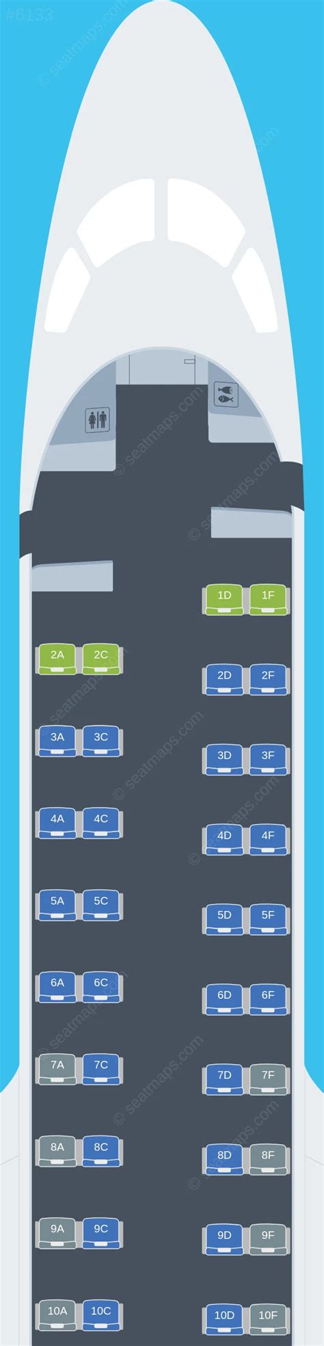 E170 Aircraft Seating Chart 的图像结果