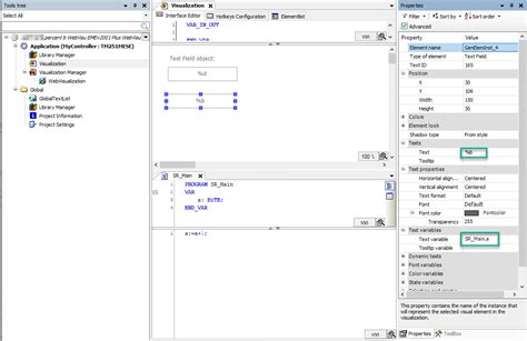 Why does my WebVisualization for a Text Display not display values when ...