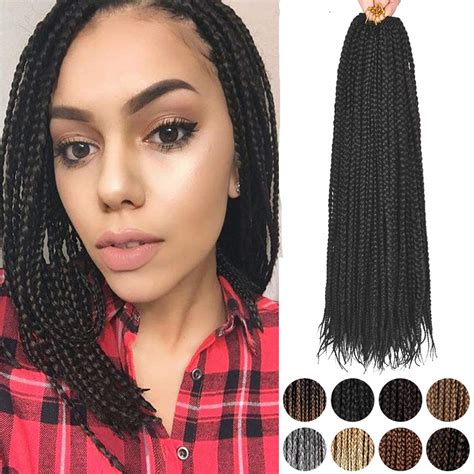 Buy Alileader 6 Packs/Lot 22 Strands/Pack Box Braids Crochet Hair 12 ...