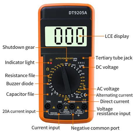 جهاز قياس رقمي ملتيميتر تيار متردد مستمر Digital AC DC Multimeter ...