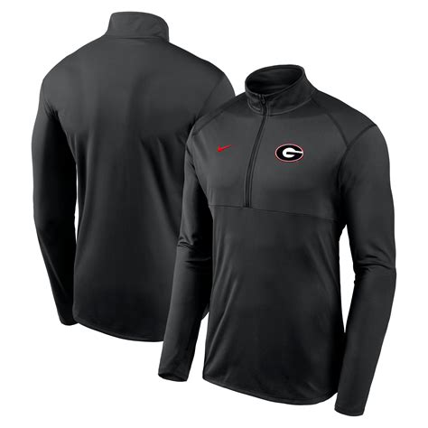 Men's Nike Black Georgia Bulldogs Primary Logo Element Half-Zip ...