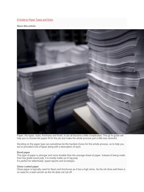 Image result for Types of Paper Sizes